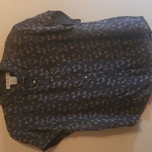 Joans New York 16/xL gray button down silk sheer shirt